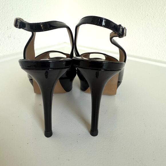 Nicholas Kirkwood Black Patent Leather Platform Slingback Heels Size 37 (US 7) - Picture 2 of 10